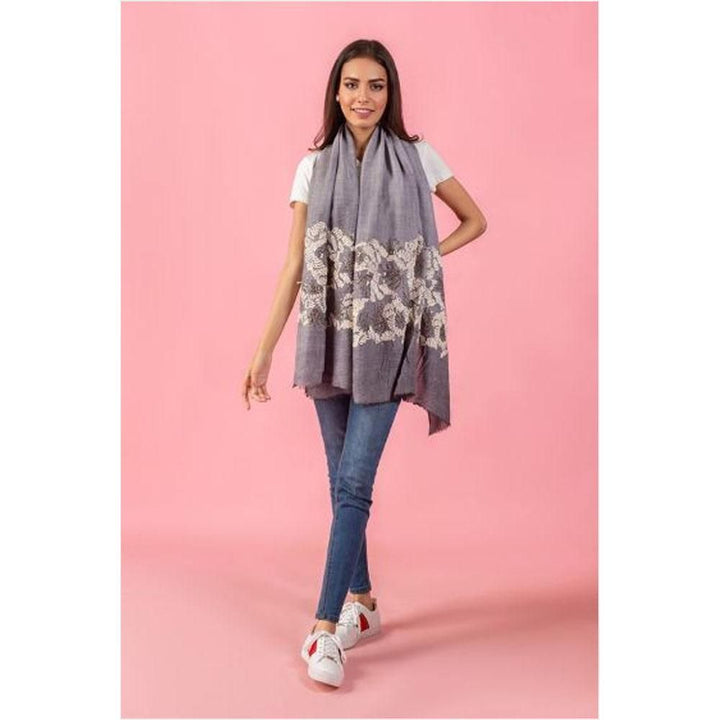 Gul Ahmed- Grey SHAWL-20-29 A