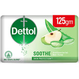 Dettol Antibacterial Soap Bar Effective Germ Protection Aloe Soothe 125gm