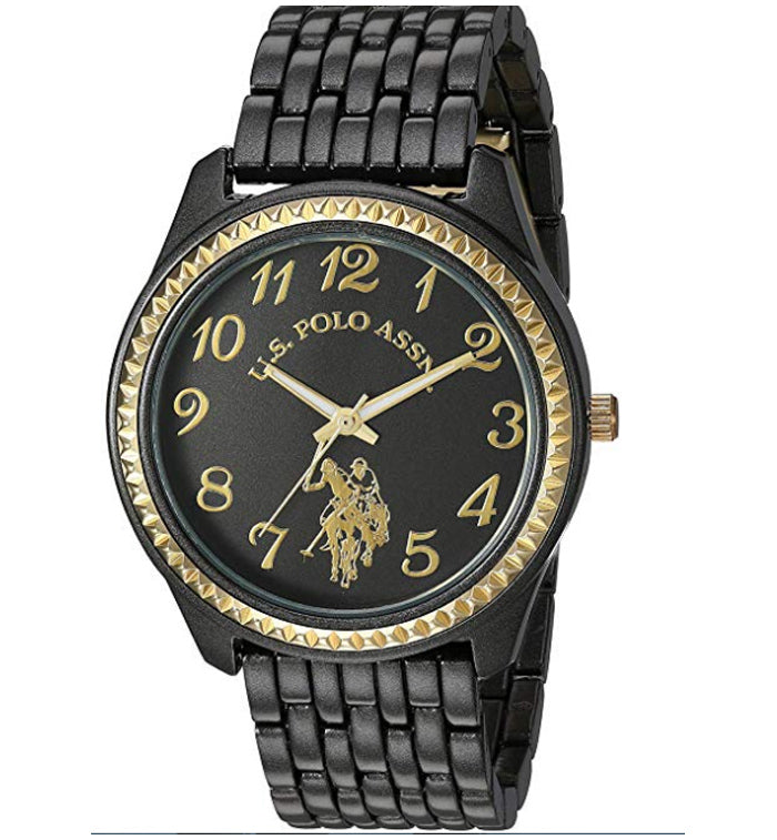 U.S. Polo Assn- Black Womens Analog-Quartz Watch with Alloy Strap- USC40100