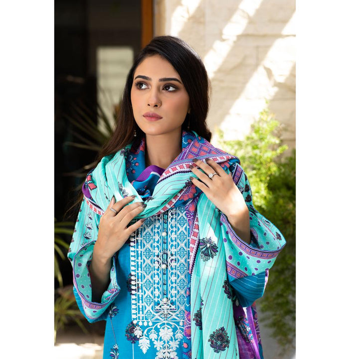 Zellbury- Digital Printed Embroidered Light Khaddar Shirt & Light Khaddar Dupatta WUW21E20102