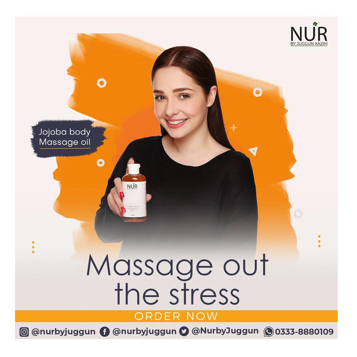 Nur By Juggan Kazim- Jojoba Body Massage Oil, 250Ml