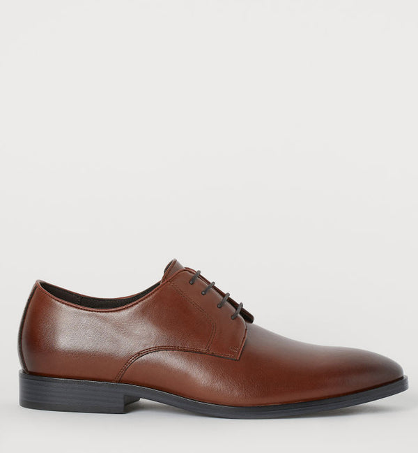 H&M- Men Derby Shoes- Dark brown by Bagallery Deals priced at #price# | Bagallery Deals