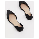 Accessorize- pointed two part flat shoes in black
