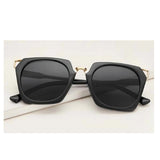 Shein- Plain frame flat lens sunglasses For Women