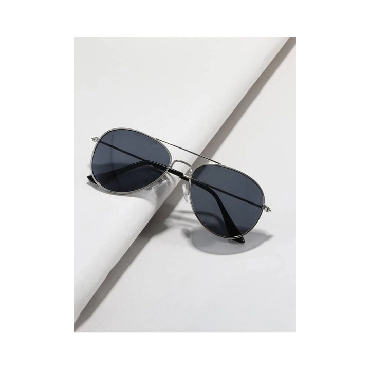 Shein- Men's upper strap reflective aviator sunglasses