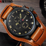 Curren- 8225 Men’s Mesh Chain Wrist Watch- Brown & Black