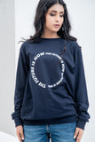 Weave Wardrobe-The Future Is Now Graphic Sweatshirt - Navy