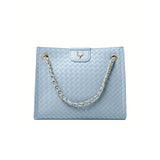 Shein- Blue Braided Chain Tote Bag
