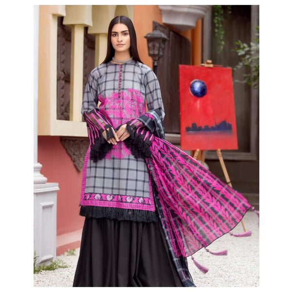 Koko Loko – 2 Piece Embroidered Unstitched Lawn Shirt & Dupatta