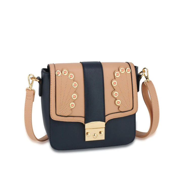 Silk Avenue - AG00628 - Navy / Pink Cross Body Shoulder Bag