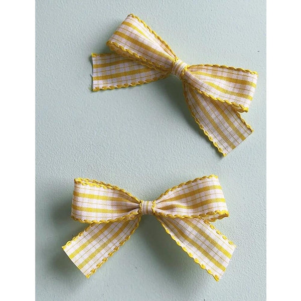 Shein- 2pcs Bow Knot Hair Clip-  Champagne