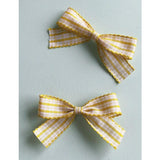 Shein - 2Pcs Bow Knot Hair Clip- Yellow
