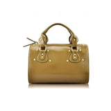 Silk Avenue - LS0043B - Beige Studded Fashion Satchel Handbag