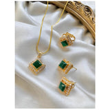 Jewels By Noor- Green (earrings, rings and studs)