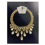 Copy of Garnet Lane- Luxury Stone Fall neckpiece set- Clear White