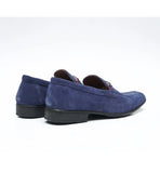 Devogue- Navy Suede Shoes Formal For Men