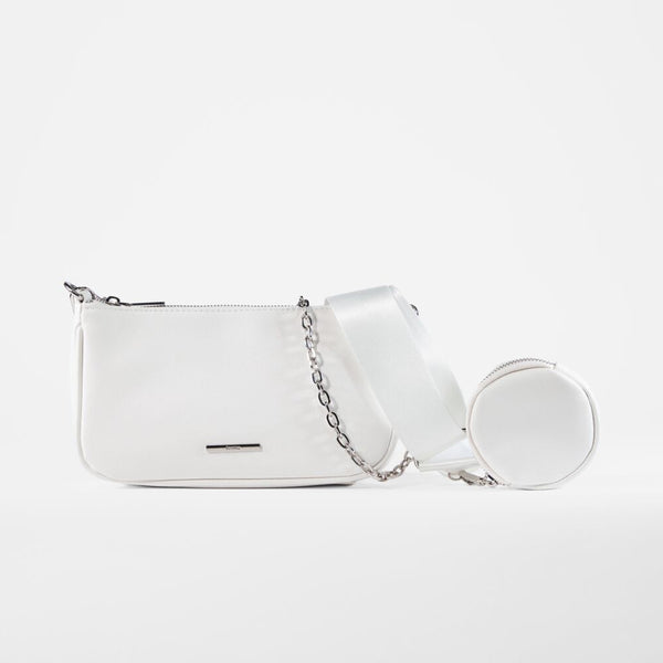 Bershka- Multipocket shoulder bag - White