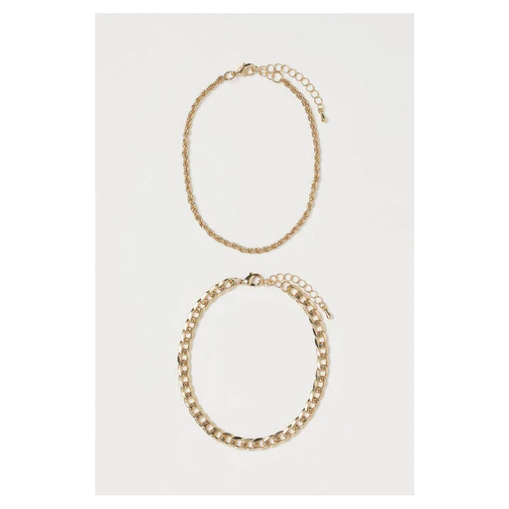 H&M- 2-pack anklets Gold-coloured