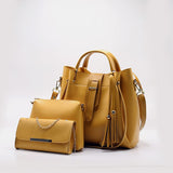 Styleit-Yellow 3 pieces Handbag