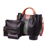 Style it-Black 4 pieces Handbag