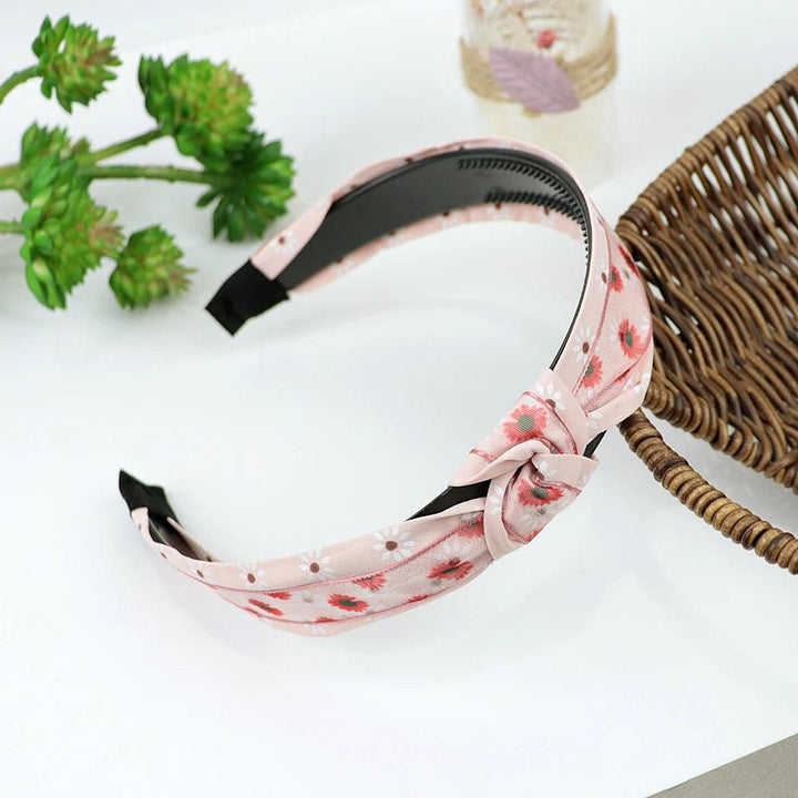 RIVERS BRAND- ALLOVER SHINY PRINTED FABRIC WRAPPED HAIR BANDS