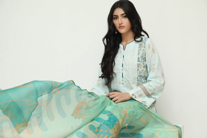 Sheep Sarah Orchid Screen Printed Shirt With Dupatta