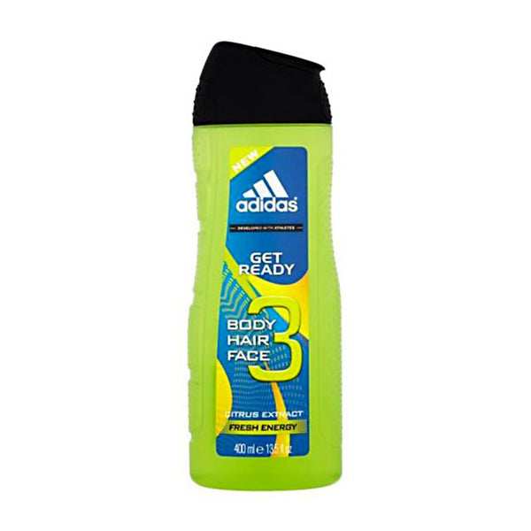 Adidas Get Ready 3in1 Shower Gel, 400ml Bagallery