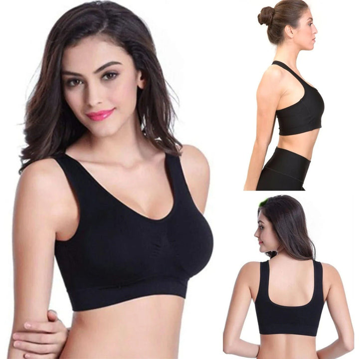 VYBE- Air Bra - Stretchable Non Padded Bra - Black