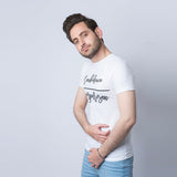 VYBE-Confidence PRINTED T-Shirts-WHITE