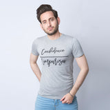 VYBE-Confidence PRINTED T-Shirts-GRAY