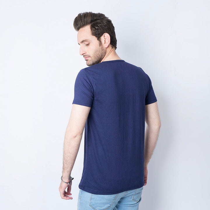 VYBE-NEW YRK CITY PRINTED T-Shirts-NAVY