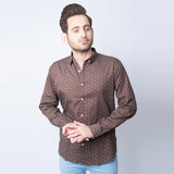 VYBE - Brown and white Casual Shirt