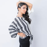 VYBE -Stripes Top Black and White