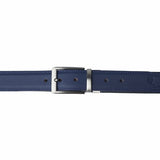 JILD - Double Sided Reversible Men's' Leather Belt - Black Blue