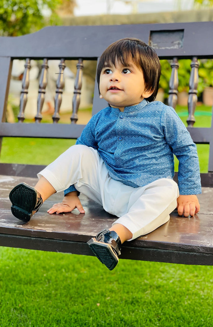 Summer'22 Infant Printed Kurta Blue