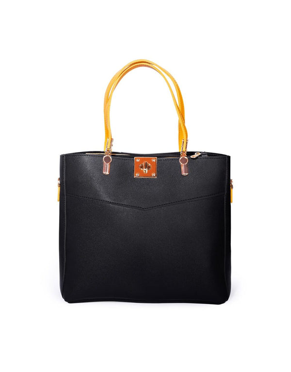 RangooN - Black Double Strap Tote Bag