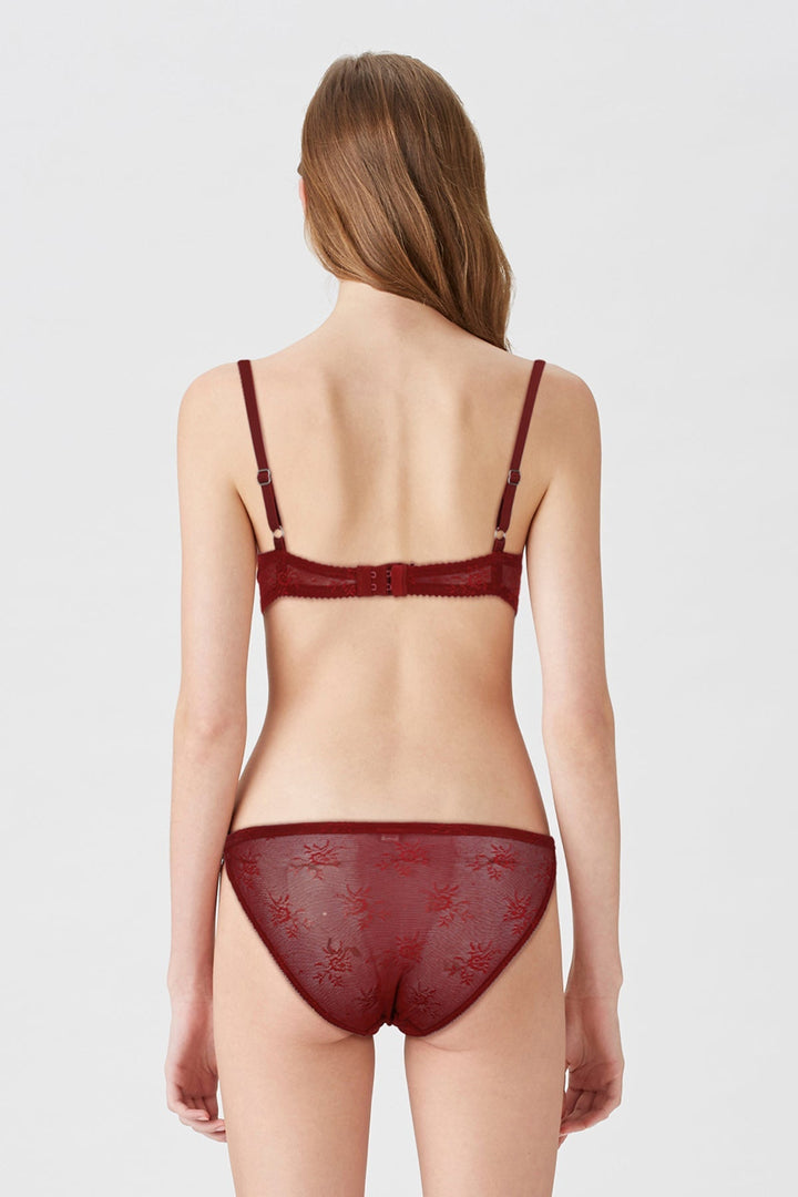 BLS - Antona Pushup Bra Set - Burgundy