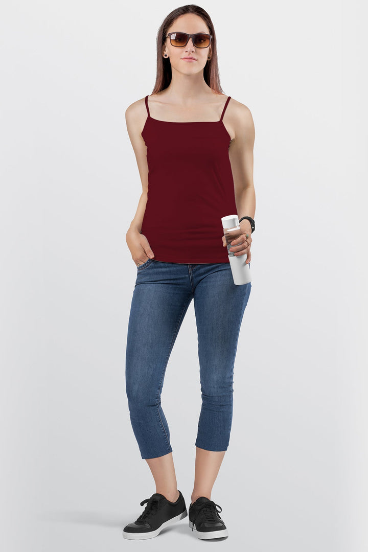 BLS - Colleen Streachable Cotton Camisole - Bordo