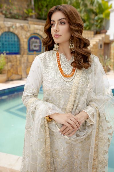 MI Creations X Dr. Harris - Baroque Embroidered Luxury Chiffon collection with Fancy Dupatta BQC-003