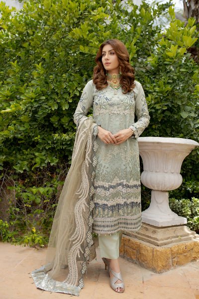 MI Creations X Dr. Harris - Baroque Embroidered Luxury Chiffon collection with Fancy Dupatta BQC-003