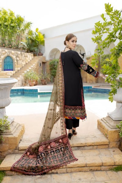 MI Creations X Dr. Harris - Baroque Embroidered Luxury Chiffon collection with Fancy Dupatta BQC-005