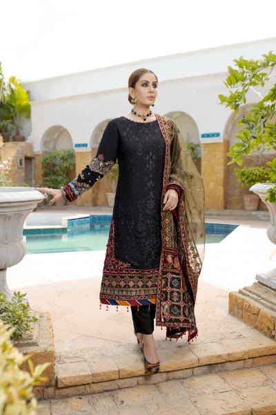 MI Creations X Dr. Harris - Baroque Embroidered Luxury Chiffon collection with Fancy Dupatta BQC-005