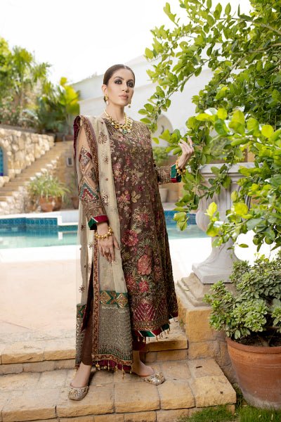 MI Creations X Dr. Harris - Baroque Embroidered Luxury Chiffon collection with Fancy Dupatta BQC-006