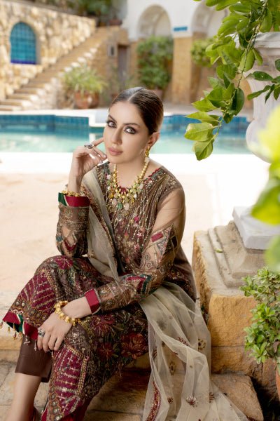 MI Creations X Dr. Harris - Baroque Embroidered Luxury Chiffon collection with Fancy Dupatta BQC-006