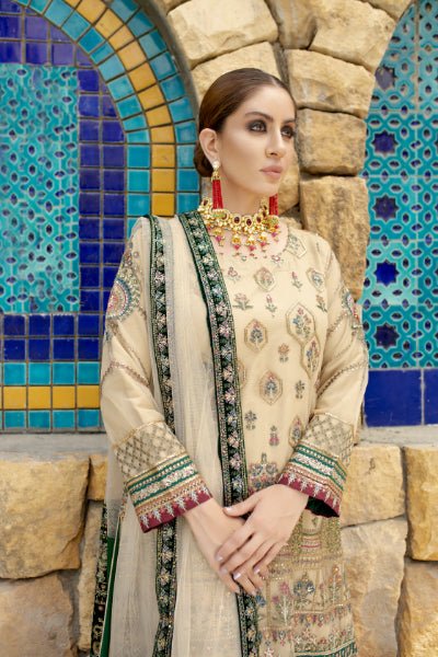 MI Creations X Dr. Harris - Baroque Embroidered Luxury Chiffon collection with Fancy Dupatta BQC-007