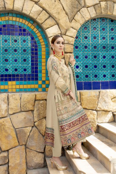 MI Creations X Dr. Harris - Baroque Embroidered Luxury Chiffon collection with Fancy Dupatta BQC-007