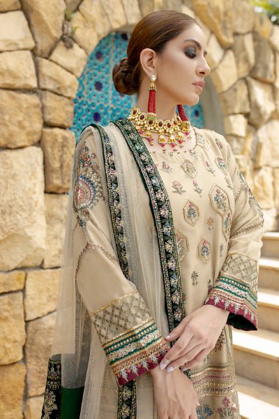 MI Creations X Dr. Harris - Baroque Embroidered Luxury Chiffon collection with Fancy Dupatta BQC-007