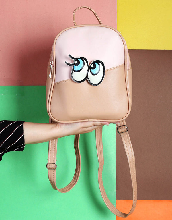 RangooN - Brown Rolling Eyes Mini Backpack