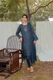 Bunai Semi Stitched Sequins Embroidered Luxury Viscose Self Jaquard with Bamber Chiffon Cuttwork Duppata BUN-007