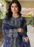 Bahaar By Farasha Embroidered Lawn Unstitched 3 Piece Suit - FSH24B 01 BLUE OCHRE
